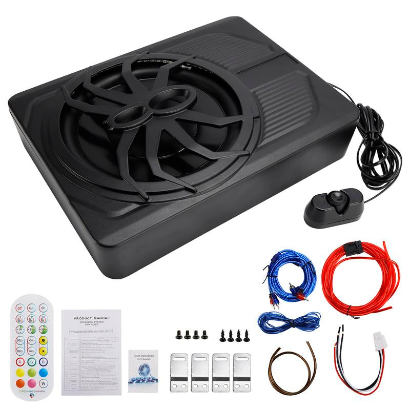 Car Subwoofer 10"12V Slim under Seat Powered Car Subwoofer for Car SUV MPV