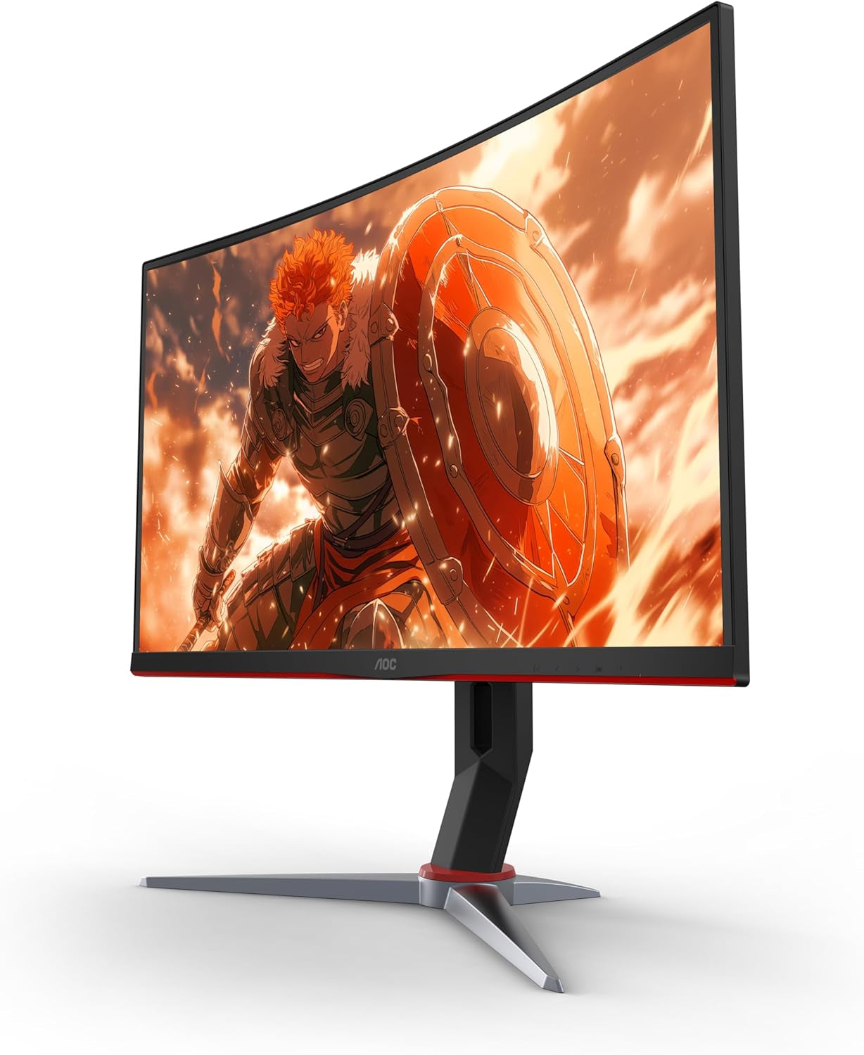 C27G2Z 27" Curved Frameless Ultra-Fast Gaming Monitor, FHD 1080P, 0.5Ms 240Hz, Freesync, 2 X HDMI 2.0, 1 X Display Port, Height Adjustable, Xbox PS5 Switch Ready, 3-Year Zero-Bright-Dot