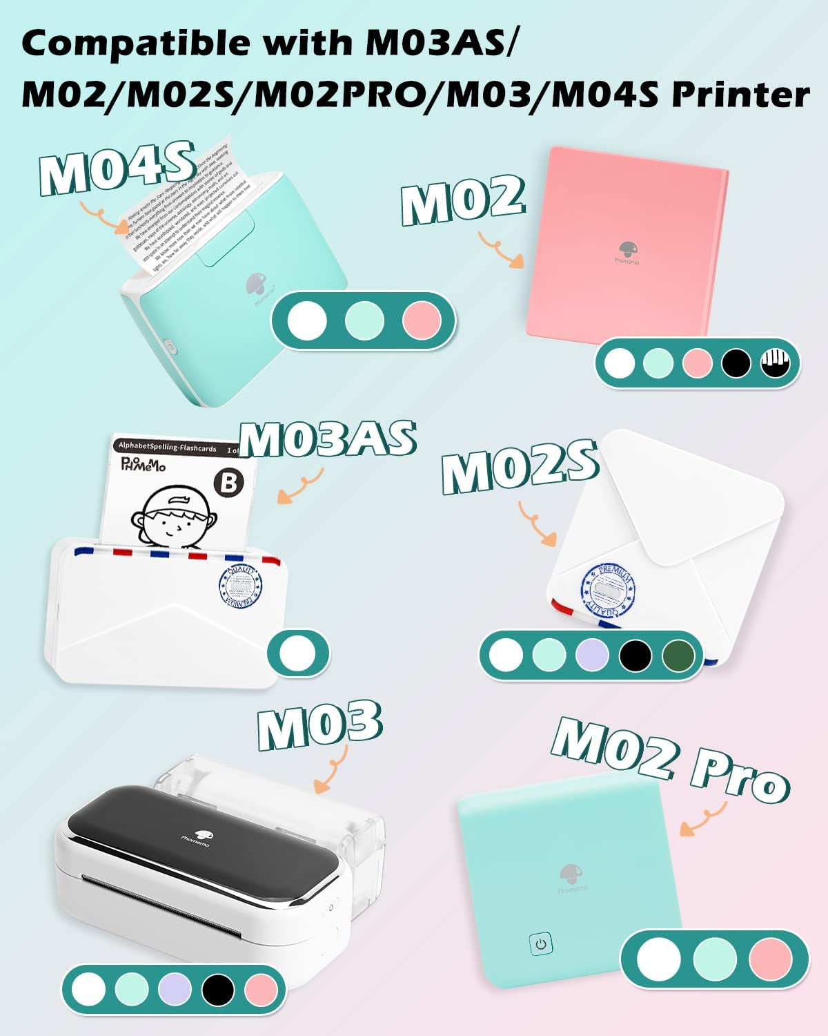 Eyes Protection Beige Thermal Paper- for  M02/M02 Pro/M02S/M03 Pocker Printer, 50Mm X 3M, Diameter 30Mm, 3 Rolls