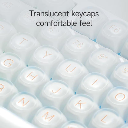 FURYCUBE IP108 Foundation Gaming Keyboard, 108 Keys Keyboard Tri-Mode Cute Keyboard Classic Keyboard with Number Pad, Media Knob Custom Mechanical Feel Keyboard, RGB Backlit Ergonomic Office Silent Computer Keyboard for PC, MAC, PS4, Xbox ONE Gamer