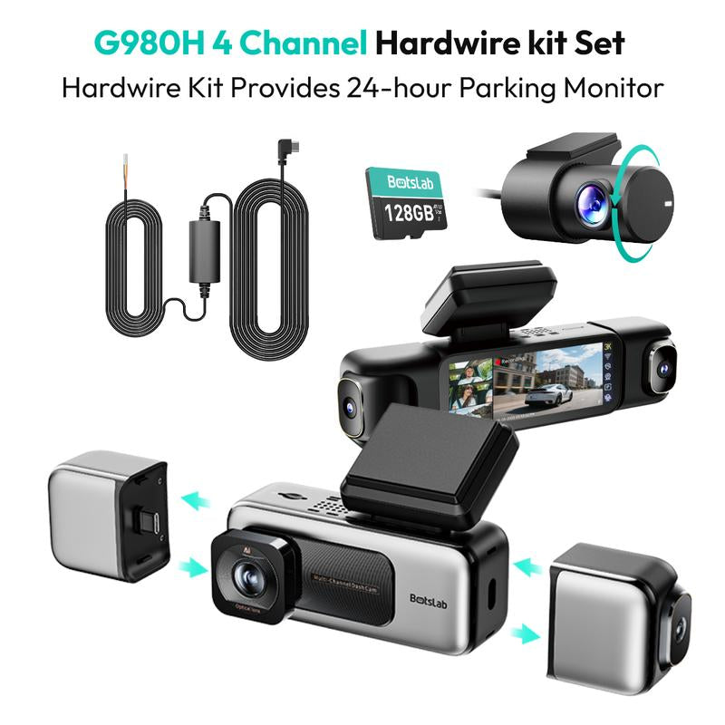 Botslab 4K Front & Rear Dashcam,1 Count Dash Camera for Car,170° Ultra Wide Dashcam with ADAS, Night Vision,Free 64GB SD Card, 5G/2.4G Wifi,Automotive,Vehicle