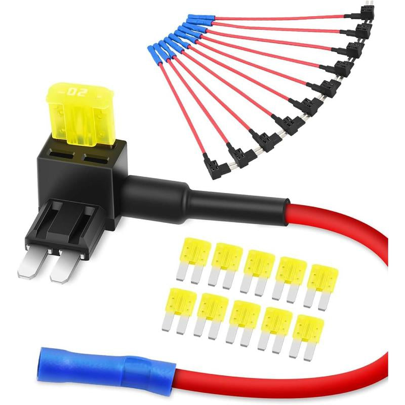 Nilight 12 Pack 12V Car Add-A-Circuit Fuse Tap Standard Mini Micro2 and Low Profile Taps 4 Types ATO ATC ATM APM Holder for Cars Trucks Boats
