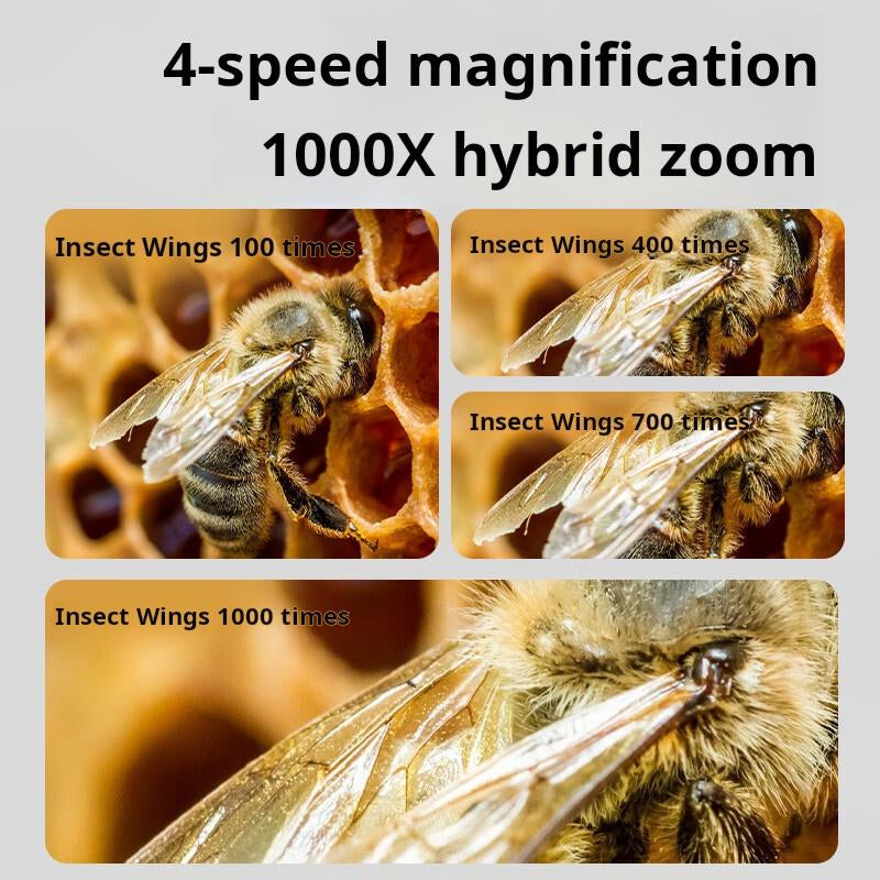 Children'S Microscope, Student Portable Magnifying Glass, Handheld Desktop Two-In-One Science Experiment Toy, Gift, Can Take Photos and Videos