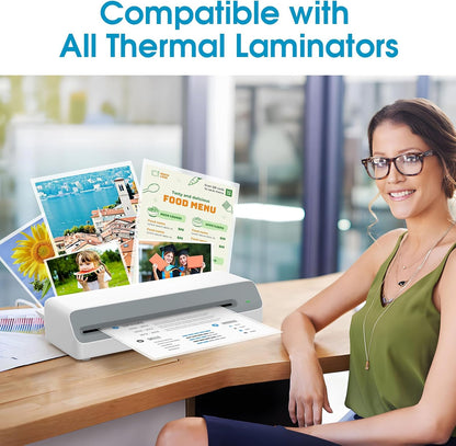 5 Mil Laminating Sheets, Hold 11 X 17 Inches Sheet, 25 Pack Thermal Laminating Pouches, 11.5 X 17.5” Laminate Sheets for Laminator, Clear Lamination Sheet Paper, Office School Home Supplies