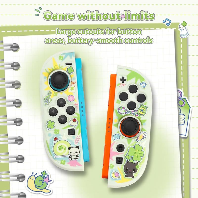 Geekshare Slim Protective Case Compatible with Switch 2 (2025), Anti-Scratche and Shock-Absorption Dockable Hard Shell for Switch 2 Game Console - Lucky Clover Memo