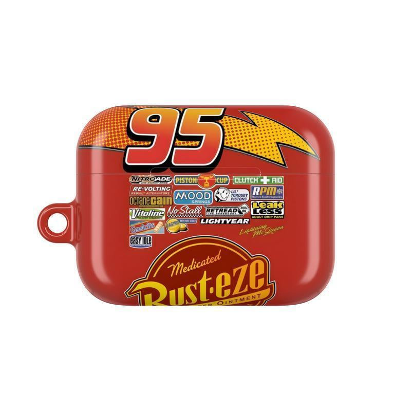 Racing Car 95 Lightning Red Inspired Airpods Case, for All Airpods Gen 1 2 3 4 & Pro 1, 2, 3 Aesthetic Air Pods Case Cover Protective