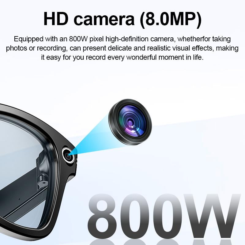 ULIMIED AI Smart Camera Glasses with 8MP HD Photo & Video, Hands-Free Recording, Bluetooth Music & Calls, Real-Time Translation Wearable