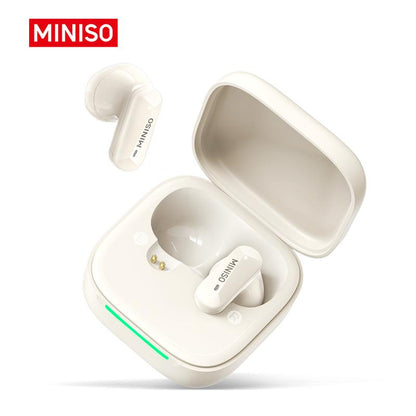 MINISO MS119 TWS True Wireless Earbuds Bluetooth Headphones, Bluetooth 6.0, 30H Long Playtime, IPX5 Water-Resistant, 2 Mics for Clear Calls, Deep Bass Sound Earphones