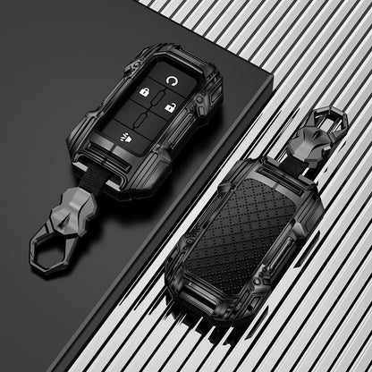 4-Buttons Key Fob Cover Case Shell for GMC Chevrolet Key Fobs Fit Chevy Colorado Silverado Suburban Tahoe Remote Key 2014-2022 - Truck Accessories