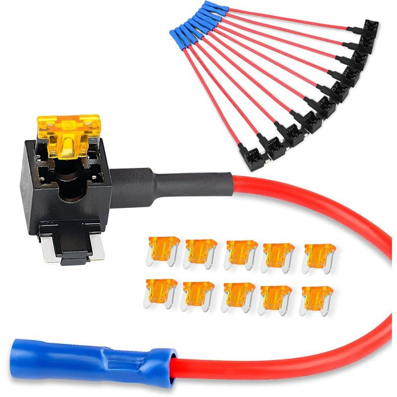 Nilight 12 Pack 12V Car Add-A-Circuit Fuse Tap Standard Mini Micro2 and Low Profile Taps 4 Types ATO ATC ATM APM Holder for Cars Trucks Boats