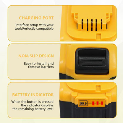 Dewalt Replacement Lithium-Ion Battery 20V Flexvolt 12.0Ah Lithium-Ion Battery Pack, Compatible with DCB606/DCB609/DCB612/DDCB200/DCB201/DCB203/DCB204/DCB206/DCB207/DCB209 Power Tools, 4-Pack
