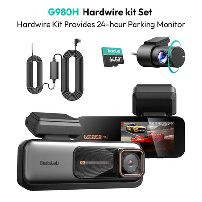Botslab 4K Front & Rear Dashcam,1 Count Dash Camera for Car,170° Ultra Wide Dashcam with ADAS, Night Vision,Free 64GB SD Card, 5G/2.4G Wifi,Automotive,Vehicle