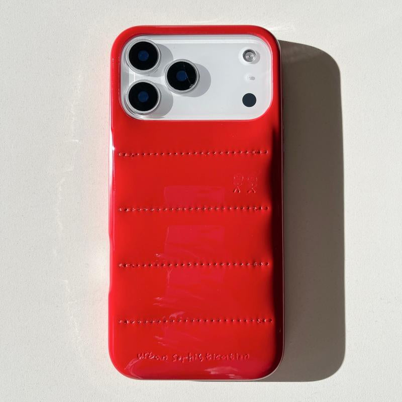 Down Jacket Phone Case Compatible with Iphone 17/16 Pro Max Personalized Solid Color 15/14P Shockproof