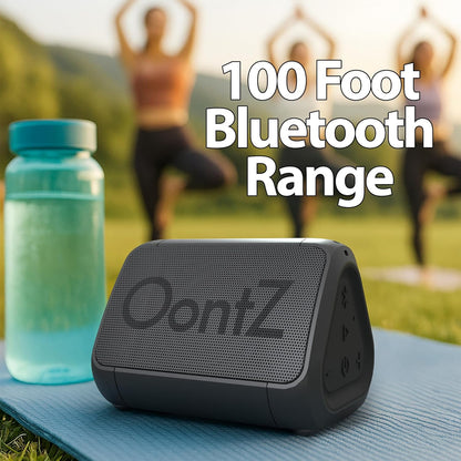 Oontz Solo Portable Bluetooth Speaker - Ultra Portable, 14 Hours of Playtime, 100Ft Wireless Range, Waterproof, Budget-Friendly Speaker for Travel, Outdoor or Home, Great Gift (Black)