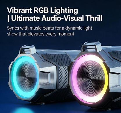 Claison Boombox 5 Multifunctional Waterproof Outdoor Speaker with RGB Ambient Light Bluetooth 5.3 Hi-Fi Lossless Sound Quality