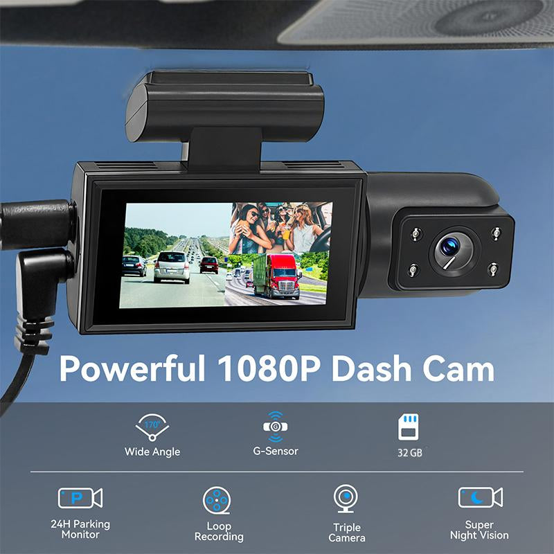 HD 1080P Car Dash Cam,Front &Rear Dual-Lens Car Video Recorder with Night Vision,Dashboard Wide Angle Driving Recorder, Dash Camera for Car, Dashcam, Automotive,Vehicle,Car DVR
