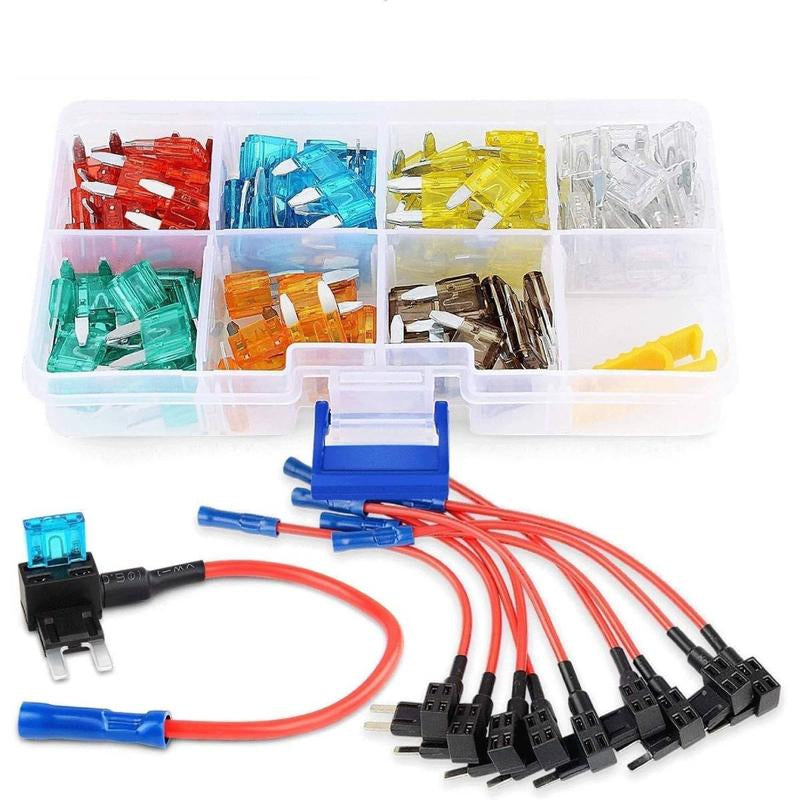 Nilight 12 Pack 12V Car Add-A-Circuit Fuse Tap Standard Mini Micro2 and Low Profile Taps 4 Types ATO ATC ATM APM Holder for Cars Trucks Boats