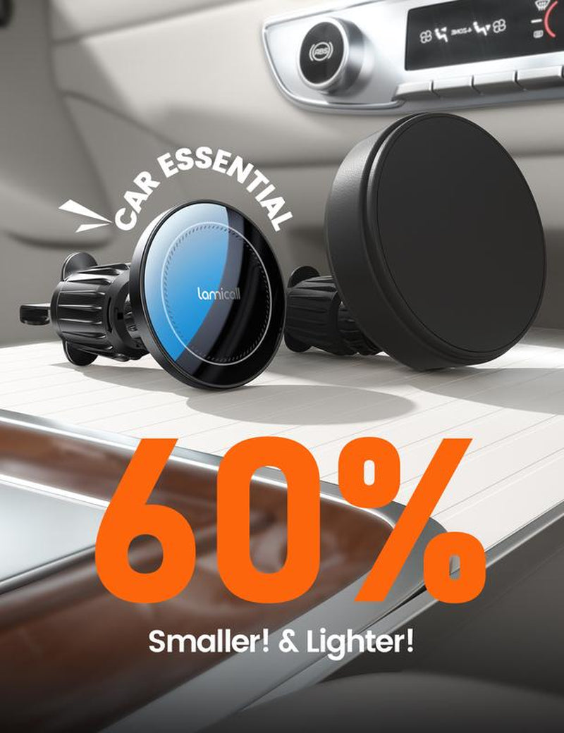 Lamicall 15W Magsafe Car Charger Mount – [2-In-1 Vent Clip & Dashboard Adhesive] Fast Wireless Magnetic Phone Holder for Iphone 16/15 Pro Max Adjustable #Tiktokshopblackfriday #Tiktokshopcybermonday