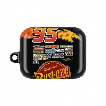 Racing Car 95 Lightning Red Inspired Airpods Case, for All Airpods Gen 1 2 3 4 & Pro 1, 2, 3 Aesthetic Air Pods Case Cover Protective
