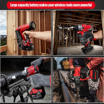 4-Pack 18V 8.0Ah Lithium-Ion Battery for M18 Tools 48-11-1850 48-11-1840 48-11-1852 48-11-1815 Cordless Power Tools with LED Indicator