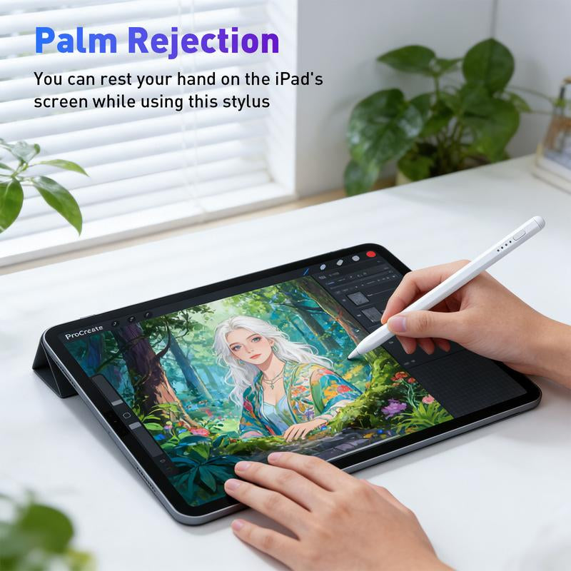 Stylus Pen for Ipad Fast Charge with Palm Rejection Tilt Sensitivity Active Touch Screen Pencil Compatible with Ipad 6/7/8/9/10 Pro12.9&11 Air3/4/5 Mini5/6