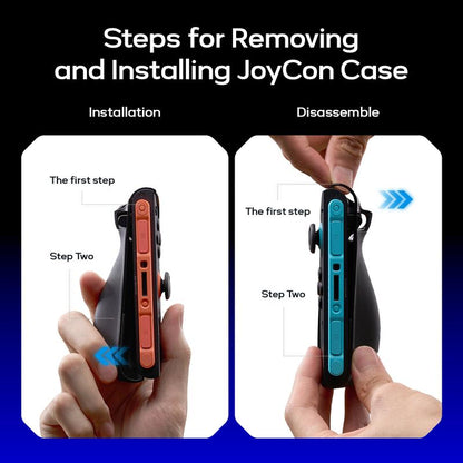 JSAUX Split Protective Case for Nintendo Switch 2, TPU Middle Frame & PC Front Cover, Non-Slip Ergonomic Grip, Storage for 10 Game Cards, Supports Stand Use, Shock Absorption & Anti-Scratch-Pc0114