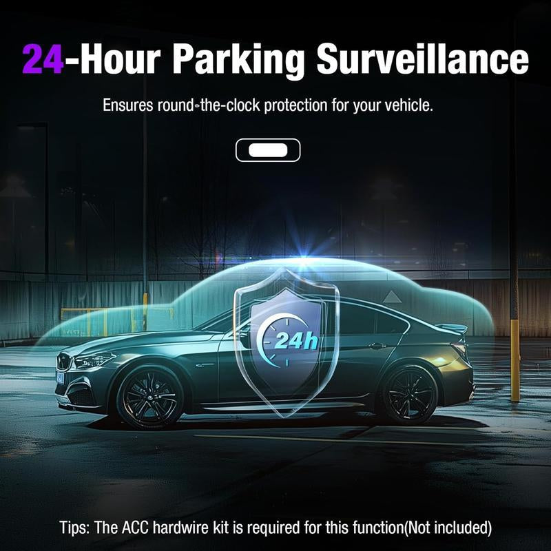 HYRORA 4K Triple Dash Cam with Wifi Front inside Rear View Night Vision 24H Parking Monitor Car Driving Recorder HD Crystal-Clear Recording 2 Inch Display Free 32GB Card Holiday Haul Christmas
