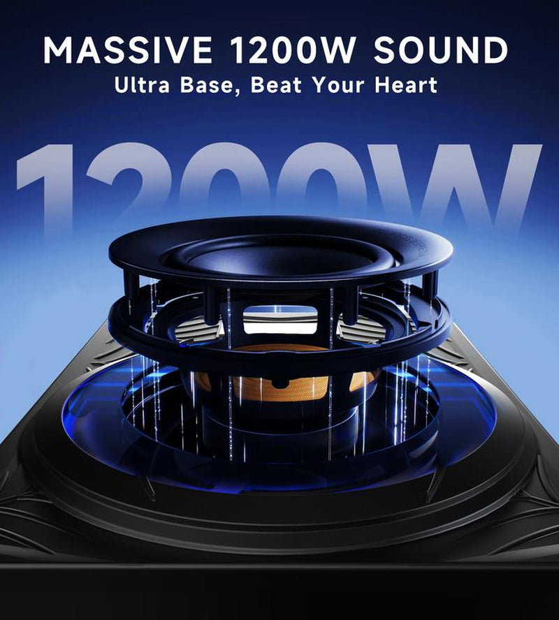 VIKEJIEBIV 1200W RGB Subwoofer, Slim Underseat Car Subwoofer and Amp Package with RGB Beat-Synced Light, Individual Control for Low Pass/Gain/Boost Bass, Deep Bass Perfect for Truck/Suv/Jeep/Mpv