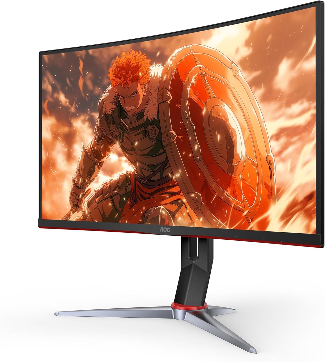 C27G2Z 27" Curved Frameless Ultra-Fast Gaming Monitor, FHD 1080P, 0.5Ms 240Hz, Freesync, 2 X HDMI 2.0, 1 X Display Port, Height Adjustable, Xbox PS5 Switch Ready, 3-Year Zero-Bright-Dot