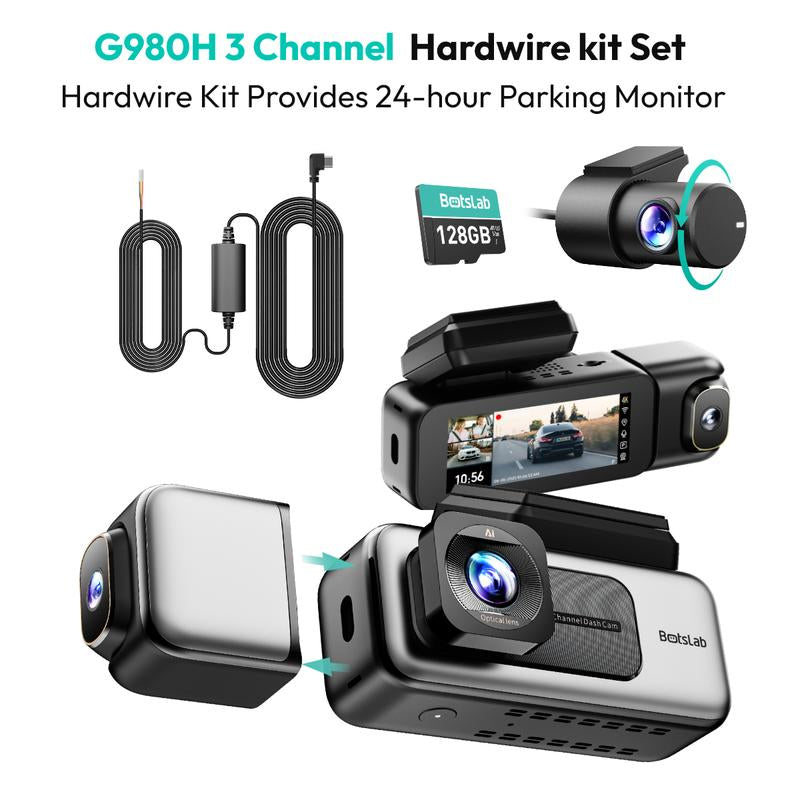 Botslab 4K Front & Rear Dashcam,1 Count Dash Camera for Car,170° Ultra Wide Dashcam with ADAS, Night Vision,Free 64GB SD Card, 5G/2.4G Wifi,Automotive,Vehicle
