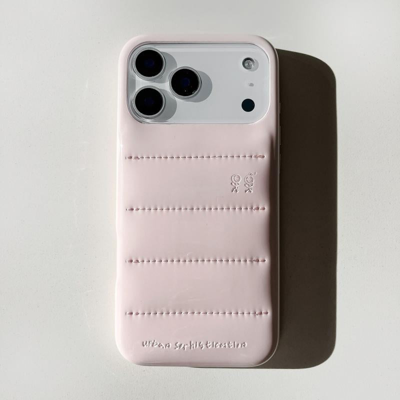 Down Jacket Phone Case Compatible with Iphone 17/16 Pro Max Personalized Solid Color 15/14P Shockproof