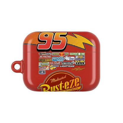 Racing Car 95 Lightning Red Inspired Airpods Case, for All Airpods Gen 1 2 3 4 & Pro 1, 2, 3 Aesthetic Air Pods Case Cover Protective