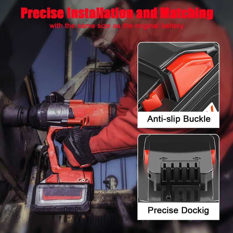 4-Pack 18V 8.0Ah Lithium-Ion Battery for M18 Tools 48-11-1850 48-11-1840 48-11-1852 48-11-1815 Cordless Power Tools with LED Indicator