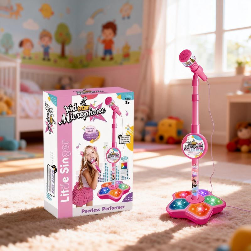 Kids Karaoke Machine with Microphone & LED Lights - Singing Machine Toy, Music Player, Birthday Gift for Girls & Boys