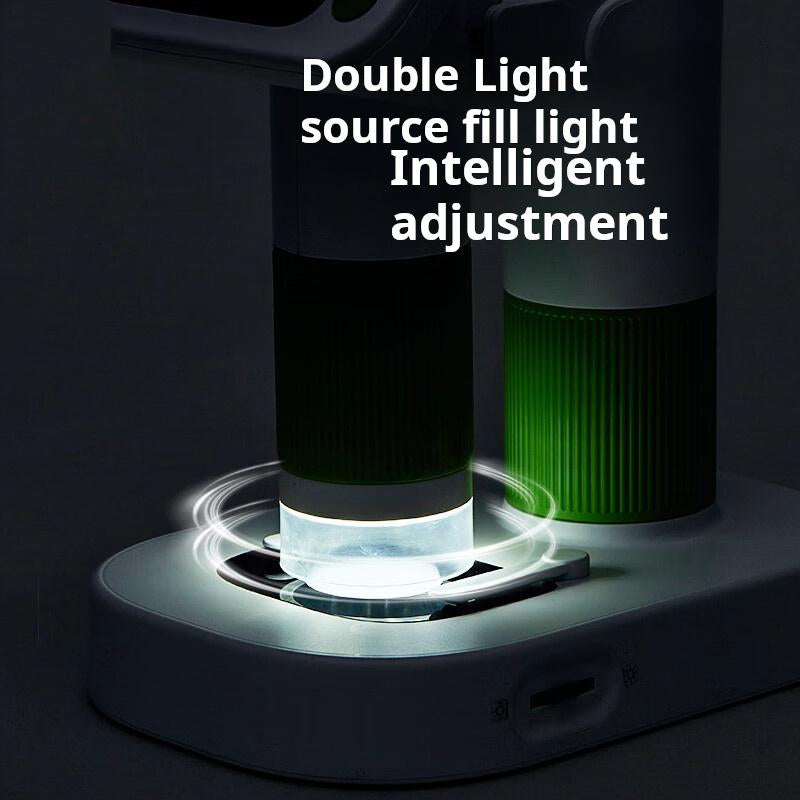 Children'S Microscope, Student Portable Magnifying Glass, Handheld Desktop Two-In-One Science Experiment Toy, Gift, Can Take Photos and Videos