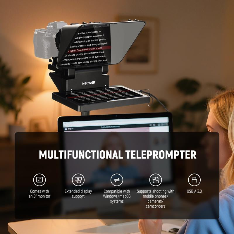 NEEWER X11 2-In-1 Teleprompter with Monitor