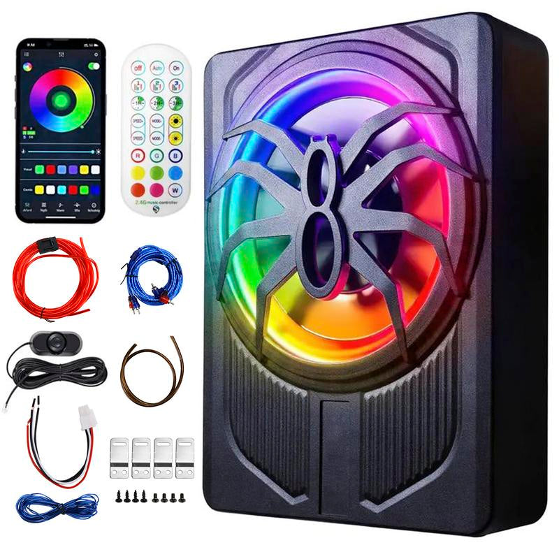Car Subwoofer 10"12V Slim under Seat Powered Car Subwoofer for Car SUV MPV