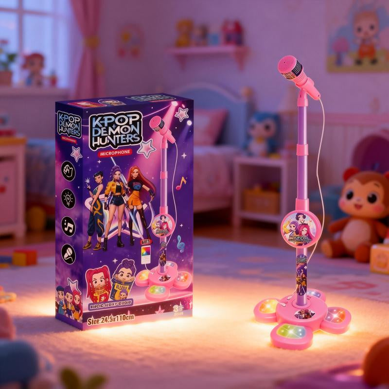 Kids Karaoke Machine with Microphone & LED Lights - Singing Machine Toy, Music Player, Birthday Gift for Girls & Boys