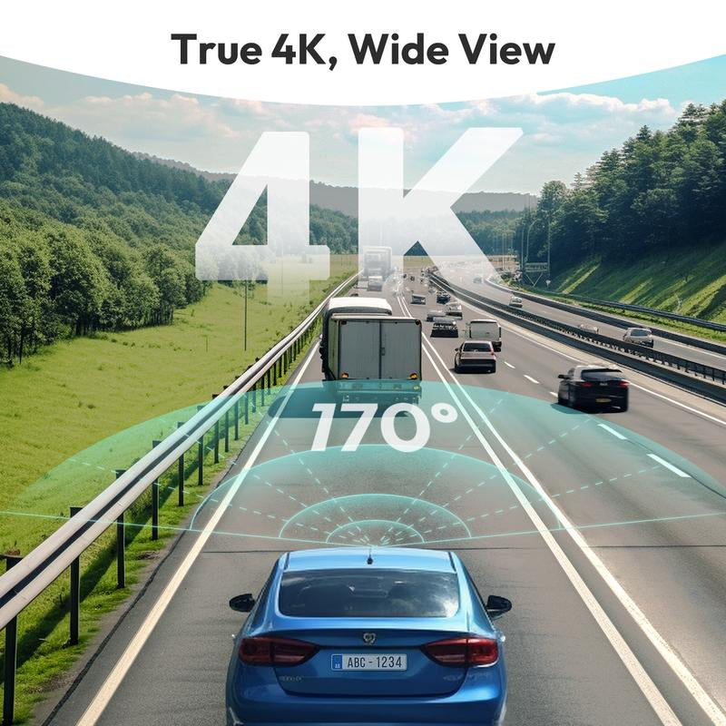 Botslab 4K Front & Rear Dashcam,1 Count Dash Camera for Car,170° Ultra Wide Dashcam with ADAS, Night Vision,Free 64GB SD Card, 5G/2.4G Wifi,Automotive,Vehicle