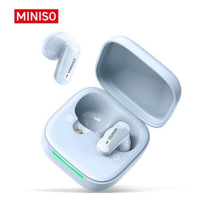 MINISO MS119 TWS True Wireless Earbuds Bluetooth Headphones, Bluetooth 6.0, 30H Long Playtime, IPX5 Water-Resistant, 2 Mics for Clear Calls, Deep Bass Sound Earphones