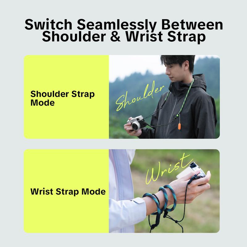 PGYTECH Camera Strap Slim for Mirrorless - Leather Harness Quick Release Adjustable Camera Neck Shoulder Strap for Compact Camera, Instant Camera and Smartphone