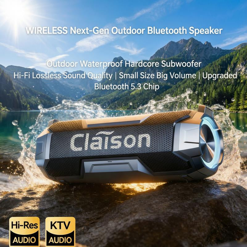 Claison Boombox 5 Multifunctional Waterproof Outdoor Speaker with RGB Ambient Light Bluetooth 5.3 Hi-Fi Lossless Sound Quality