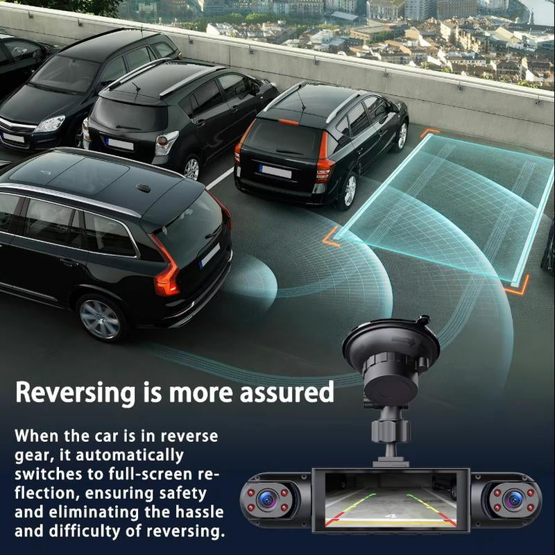 Multi-Channel Dashcam with Night Vision 4-Channel 1080P Recorder 256GB Memory Card Video Surveillance System Camera
