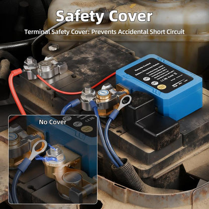 Eunik Dc 12V 240A Wireless Remote Battery Disconnect Switch, Two Key Operation for Cars, Quick Power Cut off Feature Smart