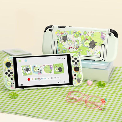 Geekshare Slim Protective Case Compatible with Switch 2 (2025), Anti-Scratche and Shock-Absorption Dockable Hard Shell for Switch 2 Game Console - Lucky Clover Memo