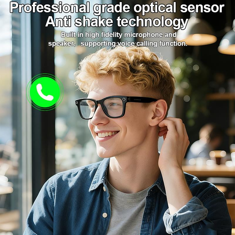 ULIMIED AI Smart Camera Glasses with 8MP HD Photo & Video, Hands-Free Recording, Bluetooth Music & Calls, Real-Time Translation Wearable