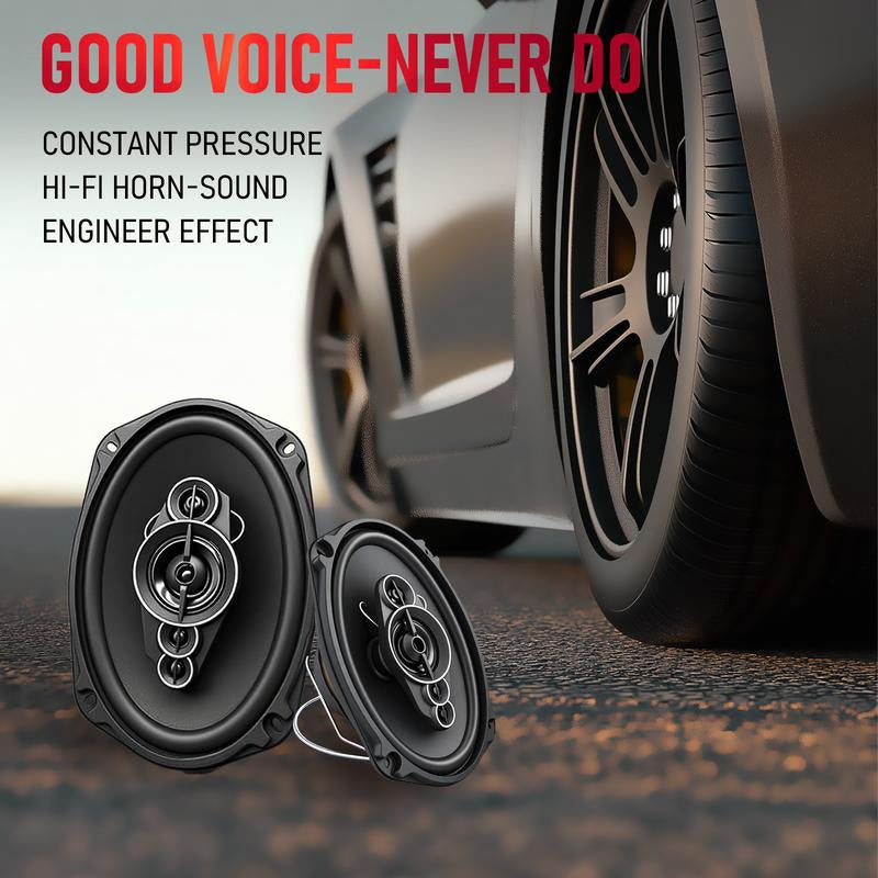 6×9 Inch 5-Way Car Coaxial Speakers (2 PCS) 5.2 Surround Sound & Hi-Fi Audio for Door Installation with MP3 Cable, Universal Fit for Most Cars