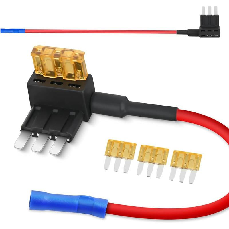Nilight 12 Pack 12V Car Add-A-Circuit Fuse Tap Standard Mini Micro2 and Low Profile Taps 4 Types ATO ATC ATM APM Holder for Cars Trucks Boats