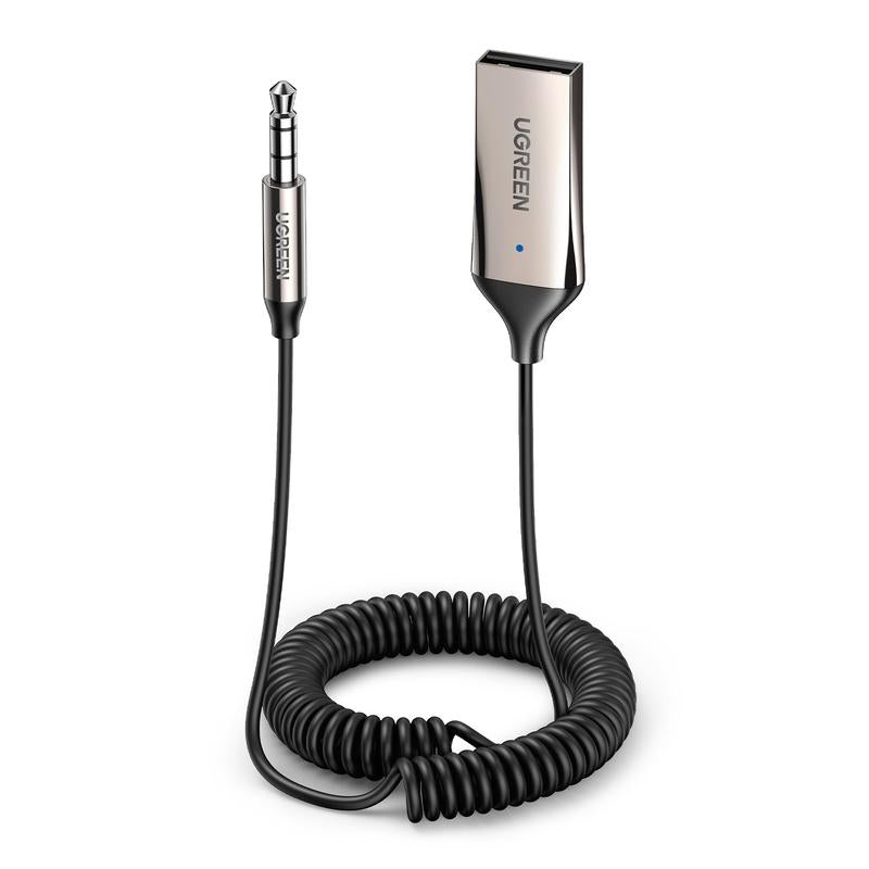 UGREEN 3.5Mm Bluetooth Receiver Aux to Bluetooth 6.0 Adapter for Hands-Free Calls Compatible with Car Speaker and Home Audio with Built-In Microphone Aux Input for Car USB 2.0 to 3.5Mm Jack Kit,Tiktokshopholidayhaul