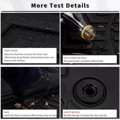 OEDRO Floor Mats Compatible with 2014-2018 Chevy Silverado/Gmc Sierra 1500 Crew Cab, 2015-2019 Chevy Silverado/Gmc Sierra 2500HD 3500HD Crew Cab, with 1St Row Bench Seat, Custom Fit Black TPE Floor Liners 1St & 2Nd Row All-Weather Protection